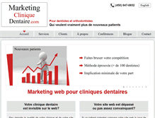 Tablet Screenshot of marketingcliniquedentaire.com